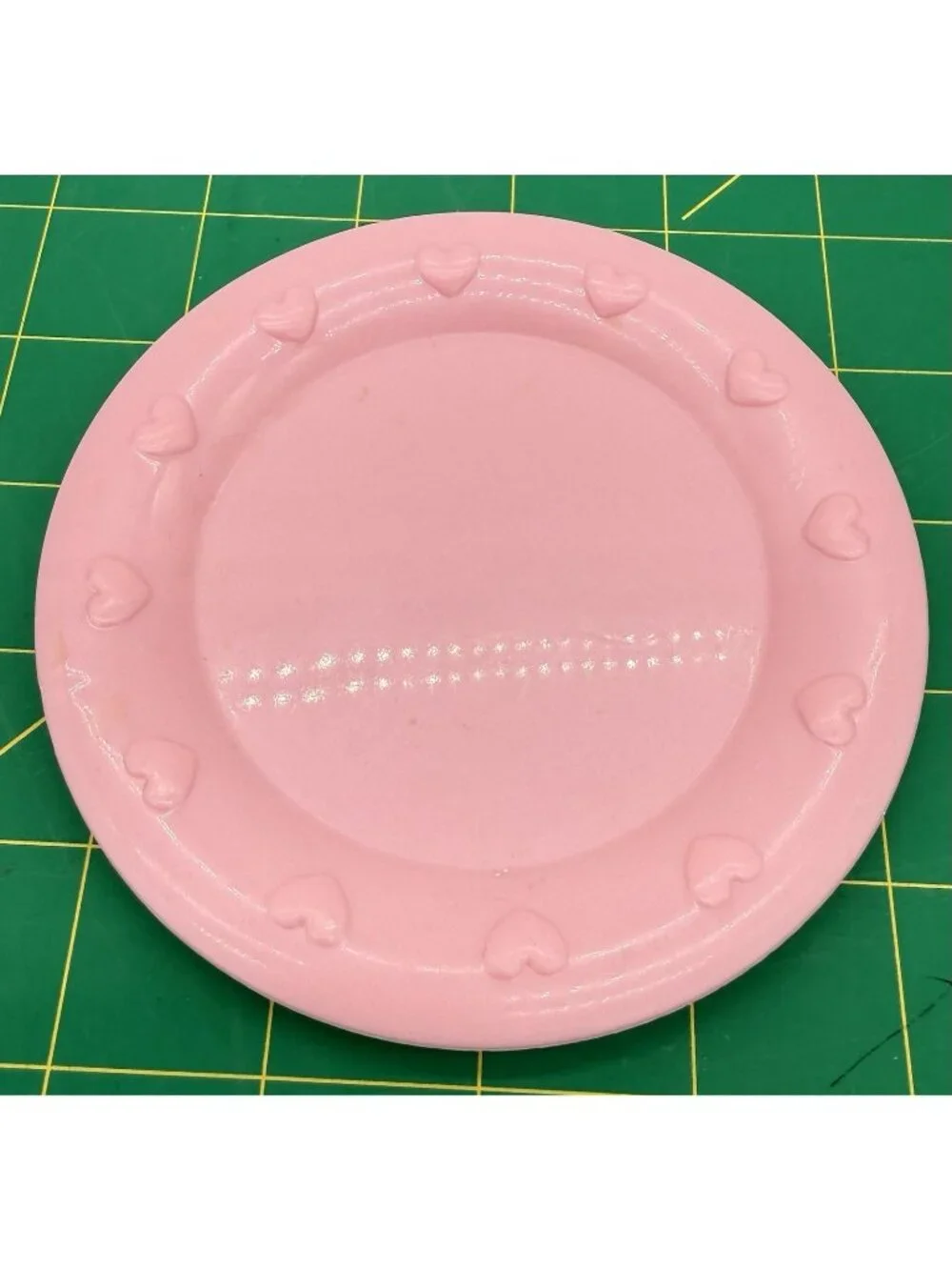 BATTAT Kid Pretend Play Kitchen Plate Pink With Hearts Replacement